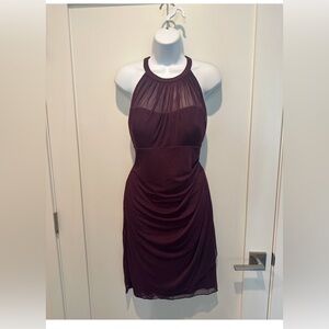 Elegant Plum Halter Dress-size 12